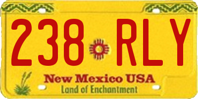 NM license plate 238RLY