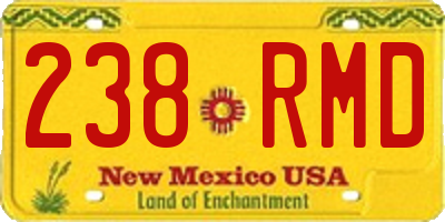 NM license plate 238RMD