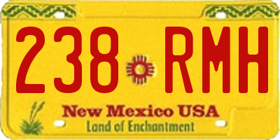NM license plate 238RMH