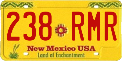 NM license plate 238RMR