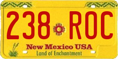 NM license plate 238ROC