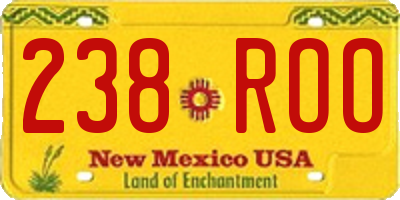 NM license plate 238ROO