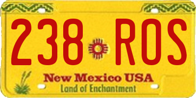 NM license plate 238ROS