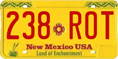 NM license plate 238ROT