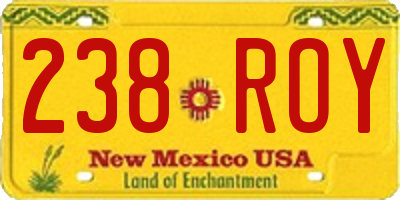 NM license plate 238ROY