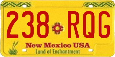 NM license plate 238RQG