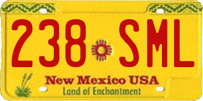 NM license plate 238SML