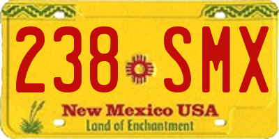 NM license plate 238SMX