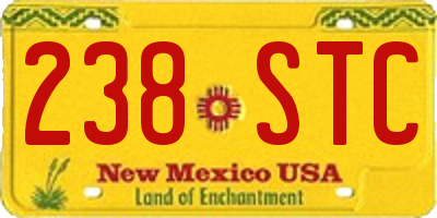 NM license plate 238STC