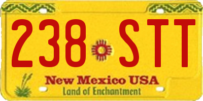NM license plate 238STT