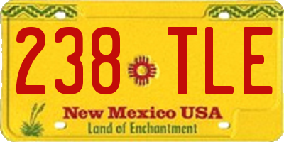 NM license plate 238TLE