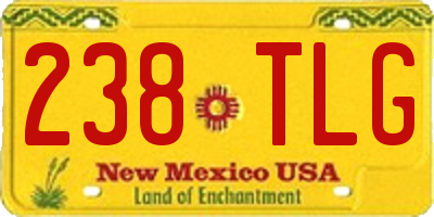 NM license plate 238TLG