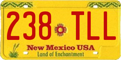 NM license plate 238TLL