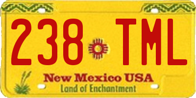 NM license plate 238TML