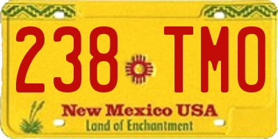 NM license plate 238TMO