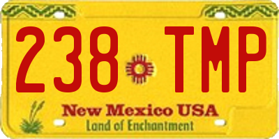 NM license plate 238TMP