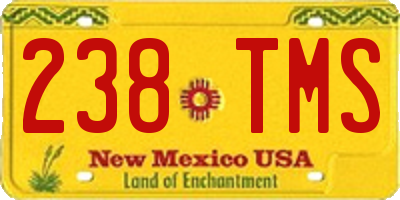 NM license plate 238TMS