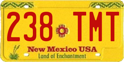 NM license plate 238TMT