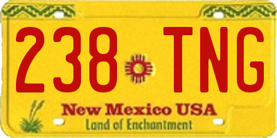 NM license plate 238TNG