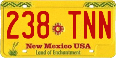 NM license plate 238TNN