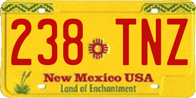 NM license plate 238TNZ