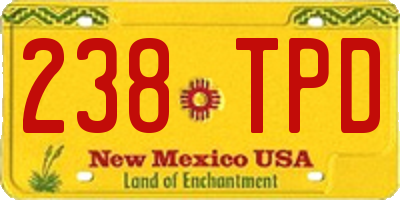 NM license plate 238TPD