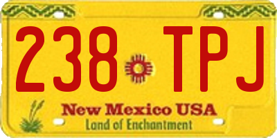 NM license plate 238TPJ