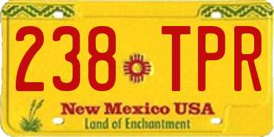 NM license plate 238TPR