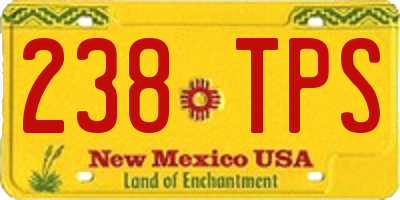 NM license plate 238TPS