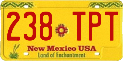 NM license plate 238TPT