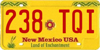 NM license plate 238TQI
