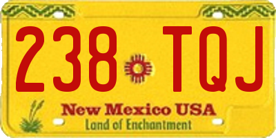 NM license plate 238TQJ