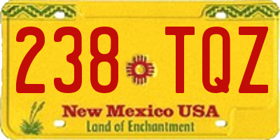 NM license plate 238TQZ