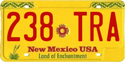 NM license plate 238TRA