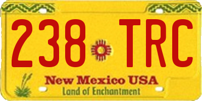 NM license plate 238TRC