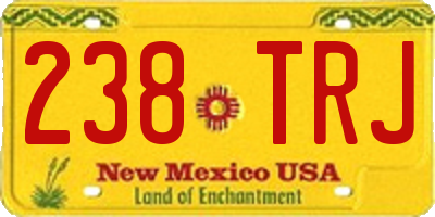 NM license plate 238TRJ