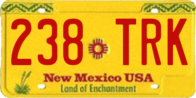 NM license plate 238TRK