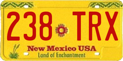 NM license plate 238TRX