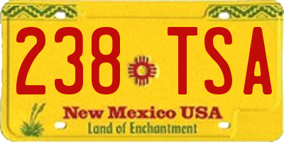 NM license plate 238TSA
