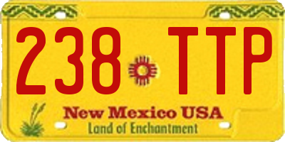 NM license plate 238TTP