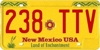 NM license plate 238TTV