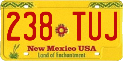 NM license plate 238TUJ
