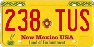 NM license plate 238TUS