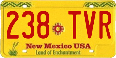 NM license plate 238TVR