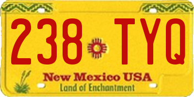NM license plate 238TYQ