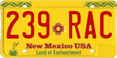 NM license plate 239RAC