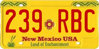 NM license plate 239RBC