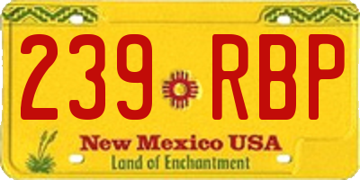 NM license plate 239RBP
