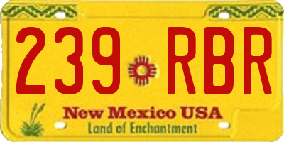 NM license plate 239RBR