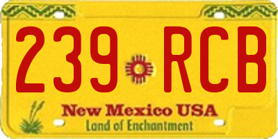 NM license plate 239RCB